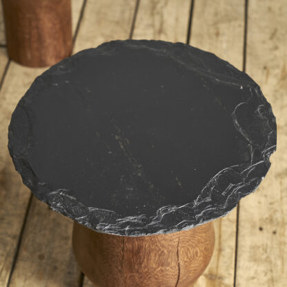 Table d'appoint bois/ardoise