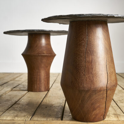 Table d'appoint bois/ardoise