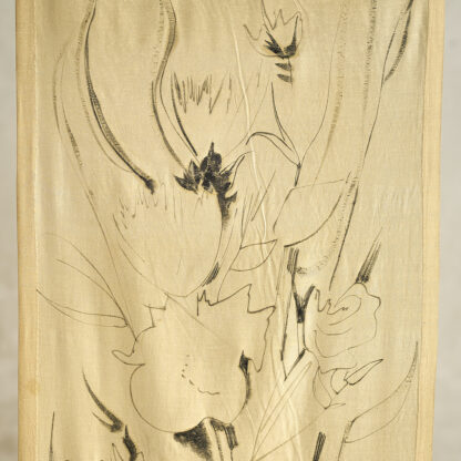 tentures de soie soie peintes à la main par l’artiste André Girard