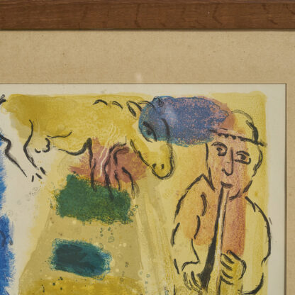 marc chagall le profil bleu maeght affiche