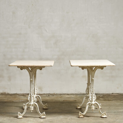 Duo de tables de jardin 1930 bistrot