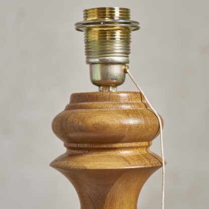 lampes à poser pied bois tourné