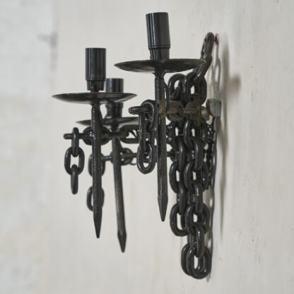 Paire d'appliques "chaine"