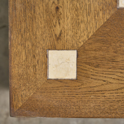 Grande table basse chêne / marbre