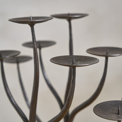 paire de bougeoirs fer forgés