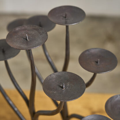 paire de bougeoirs fer forgés