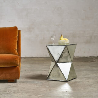 table d'appoint miroir
