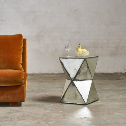 table d'appoint miroir