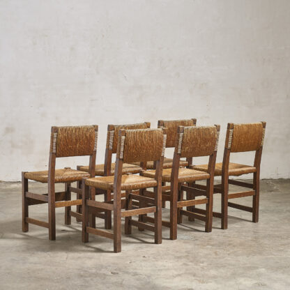 serie de 6 chaises de campagne