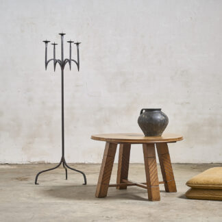 Table basse circulaire en chêne