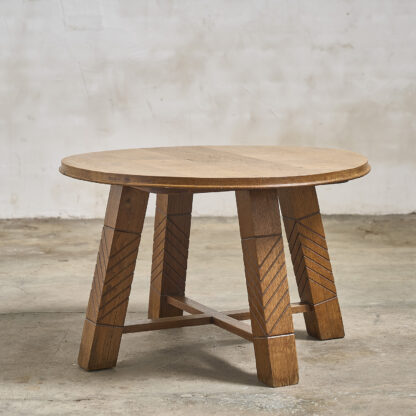 Table basse circulaire en chêne
