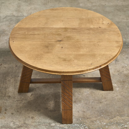 Table basse circulaire en chêne