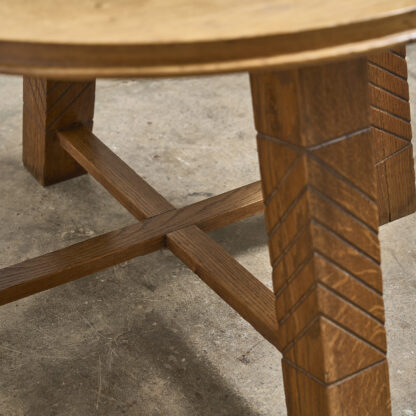 Table basse circulaire en chêne