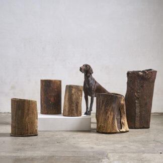 pot en bois tronc creux