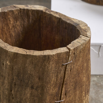 pot en bois tronc creux