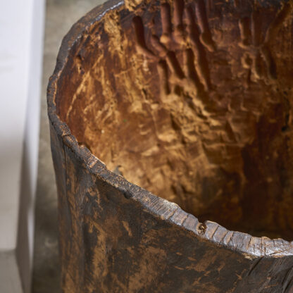 pot en bois tronc creux