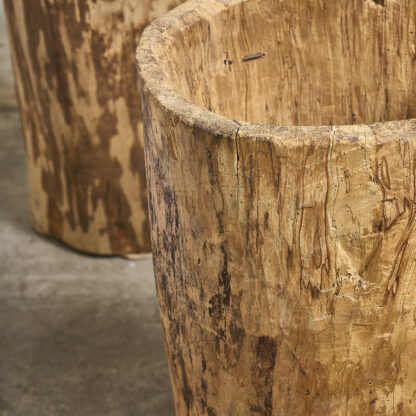 pot en bois tronc creux
