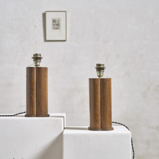 paire de lampes en chene