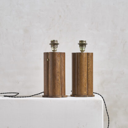 paire de lampes en chene