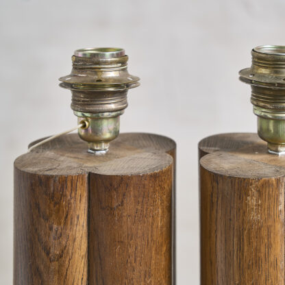 paire de lampes en chene