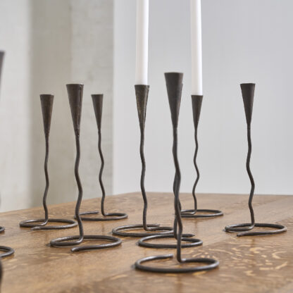 serie de 9 bougeoirs