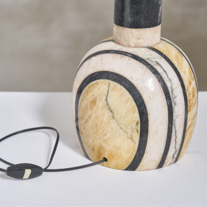 Pied de lampe en marqueterie de marbre