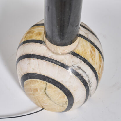 Pied de lampe en marqueterie de marbre