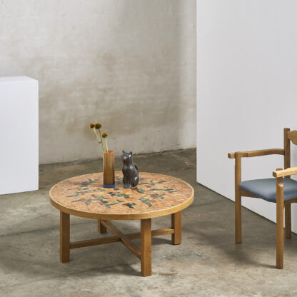 Table basse chêne et céramique