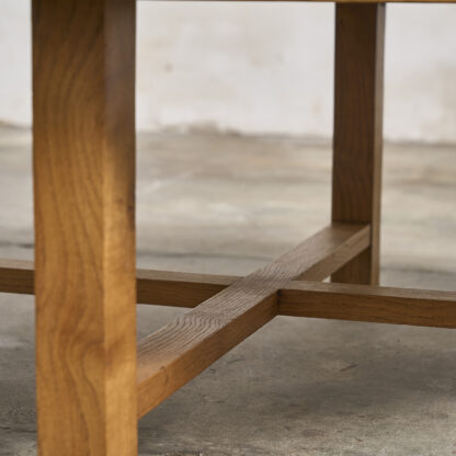 Table basse circulaire chêne et céramique jean pierre viot