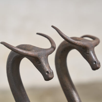 Paire de chenets zoomorphes