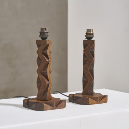 Paire de lampes brutaliste