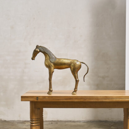 Grand cheval en bronze doré