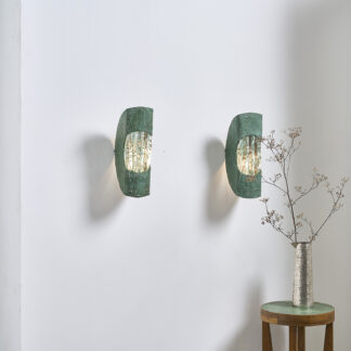 Paire d'appliques en verre