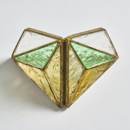 Paire d'appliques en verre taillé