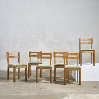 6 chaises moderniste en chêne