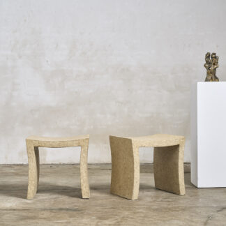 paire de sellettes en papier maché