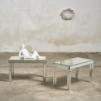 paire de tables en miroirs