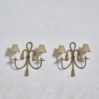 Paire d'appliques en cocarde