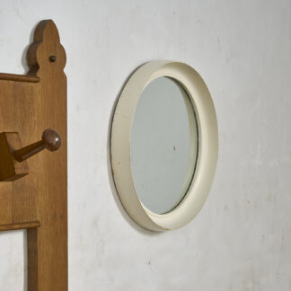 Miroir circulaire en bois laqué