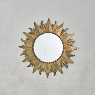 Miroir soleil en cuivre