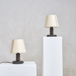 Paire de lampes en pointes de diamant