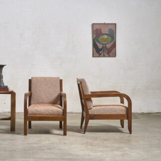 Paire de fauteuils moderniste Dudouyt