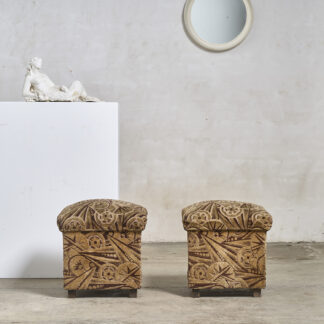 Paire de poufs art déco