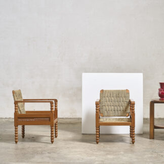 Paire de fauteuils bobines