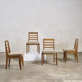 4 chaises en chêne guillerme et chambron