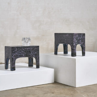 Paire de petites table en céramique
