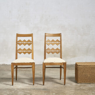 Paire de chaises en chêne modele rasoir