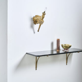 Console murale en dalle de verre
